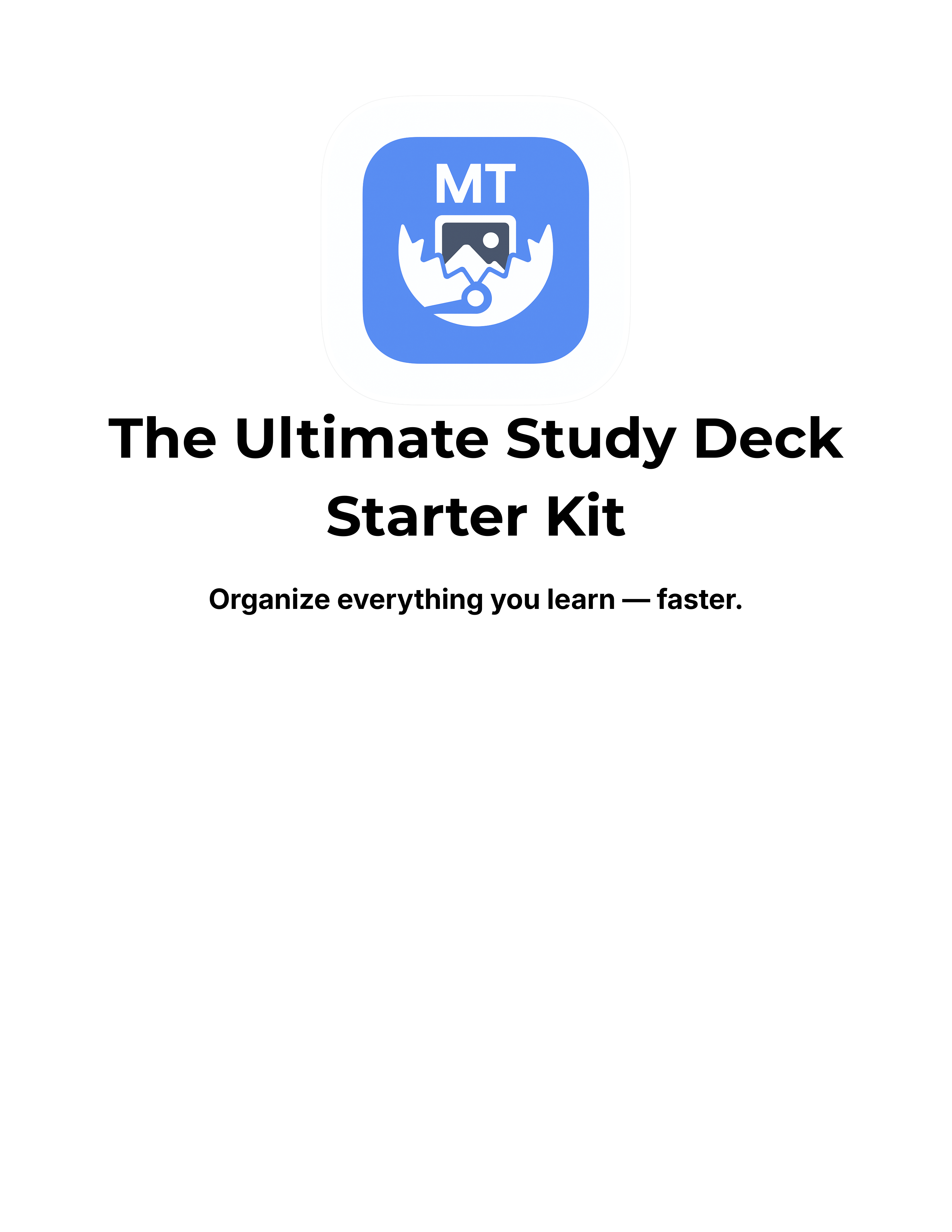 The Ultimate Study Deck Starter Kit PDF cover