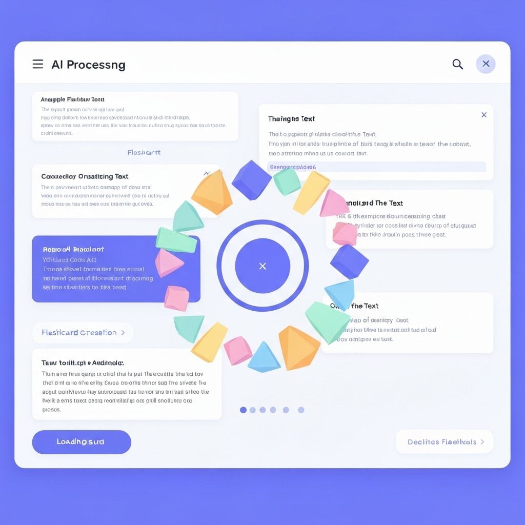 MemoryTrap AI processing screen showing flashcard generation